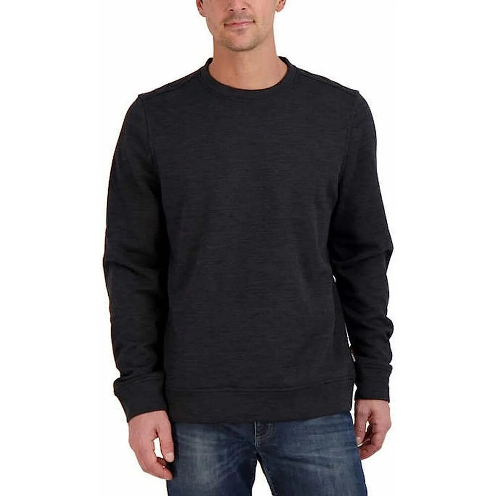 𝗚𝗘𝗥𝗥𝗬 Men's Textured Crew Pullover Sweatshirt XL Black